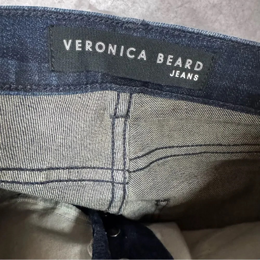 Veronica Beard Debbie 10” skinny jeans size 26 midnight fray & tux - Picture 3 of 5